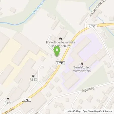 Standortübersicht der Tankstelle innogy SE in 57319 Bad Berleburg