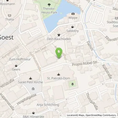 Standortübersicht der Tankstelle Stadtwerke Soest Energiedienstleistungs GmbH in 59494 Soest