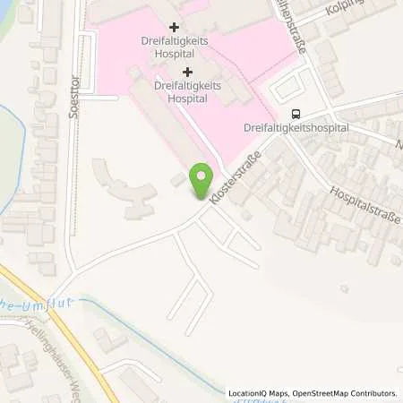 Standortübersicht der Tankstelle Stadtwerke Lippstadt GmbH in 59555 Lippstadt