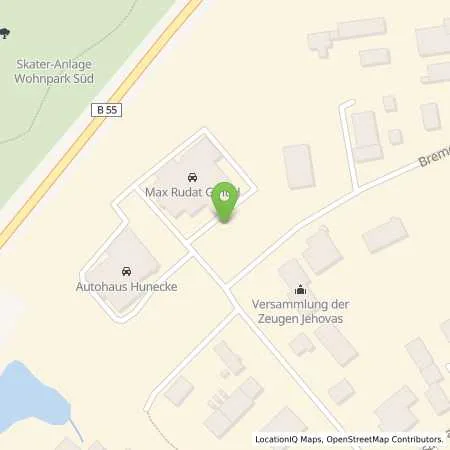 Standortübersicht der Tankstelle Max Rudat GmbH in 59557 Lippstadt