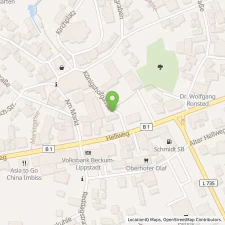 Standortübersicht der Tankstelle Stadtwerke Lippstadt GmbH in 59597 Erwitte