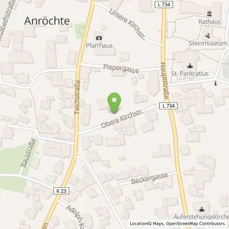 Standortübersicht der Tankstelle Volksbank Anröchte eG in 59609 Anröchte