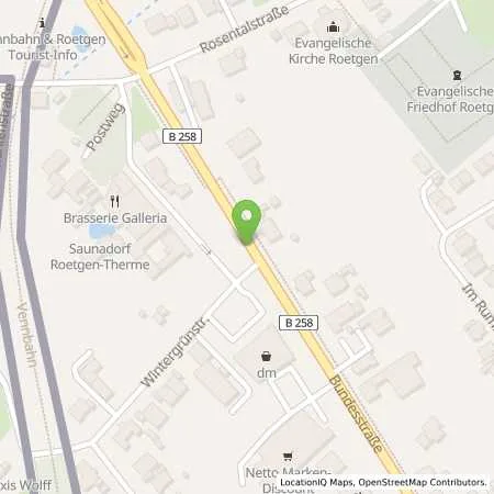 Standortübersicht der Tankstelle innogy SE in 52159 Roetgen