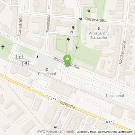 Standortübersicht der Tankstelle EWV Energie- und Wasser-Versorgung GmbH in 52249 Eschweiler