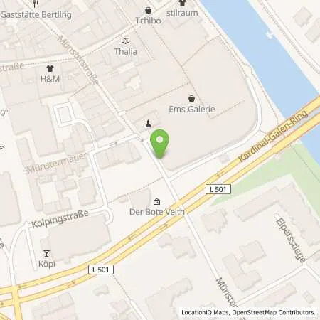 Standortübersicht der Tankstelle Energie- und Wasserversorgung Rheine GmbH in 48431 Rheine