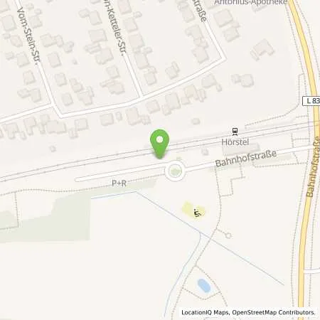 Standortübersicht der Tankstelle Stadtwerke Tecklenburger Land GmbH & Co. KG in 48477 Hörstel