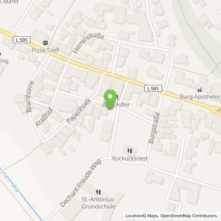 Standortübersicht der Tankstelle Stadtwerke Tecklenburger Land GmbH & Co. KG in 48477 Hörstel