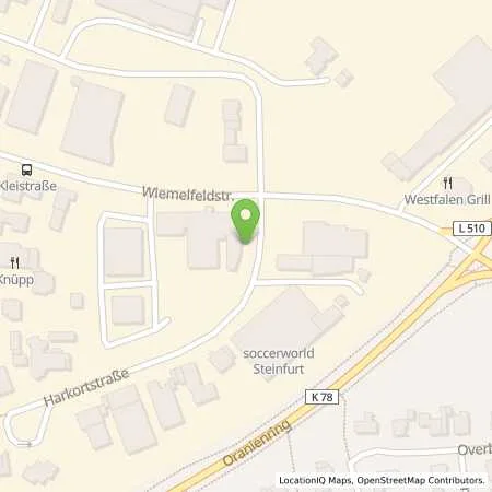 Standortübersicht der Tankstelle Stadtwerke Steinfurt GmbH in 48565 Steinfurt