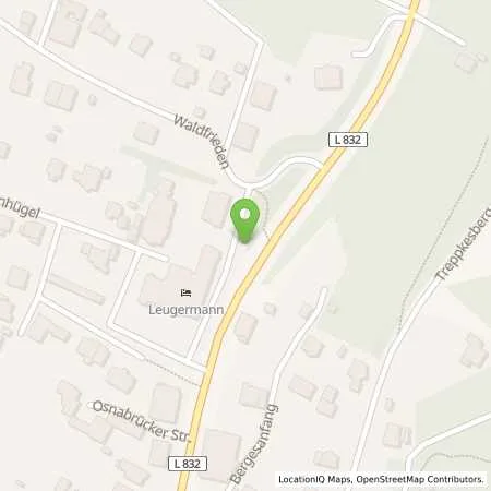 Standortübersicht der Tankstelle Hotel Restaurant Haus Leugermann GmbH in 49477 Ibbenbüren