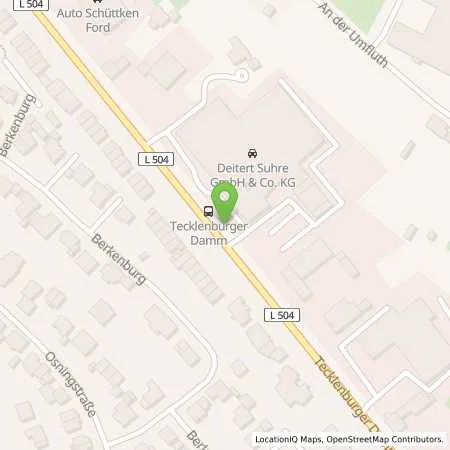 Standortübersicht der Tankstelle Deitert Suhre GmbH & Co.KG in 49477 Ibbenbüren