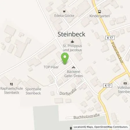 Standortübersicht der Tankstelle Stadtwerke Tecklenburger Land GmbH & Co. KG in 49509 Recke (Steinbeck)