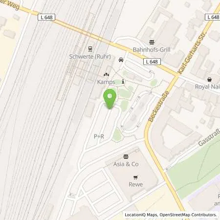 Standortübersicht der Tankstelle Stadtwerke Schwerte GmbH in 58239 Schwerte