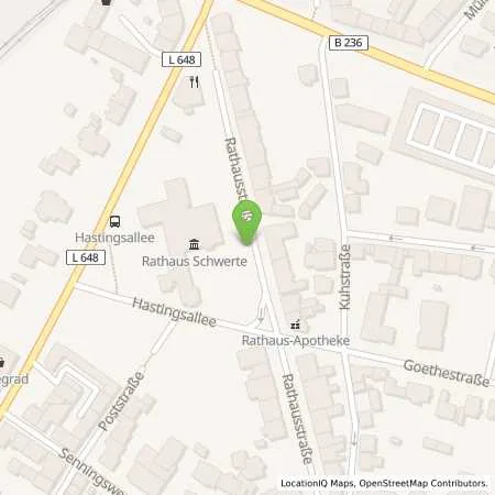 Standortübersicht der Tankstelle Stadtwerke Schwerte GmbH in 58239 Schwerte