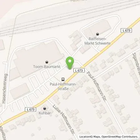 Standortübersicht der Tankstelle Stadtwerke Schwerte GmbH in 58239 Schwerte