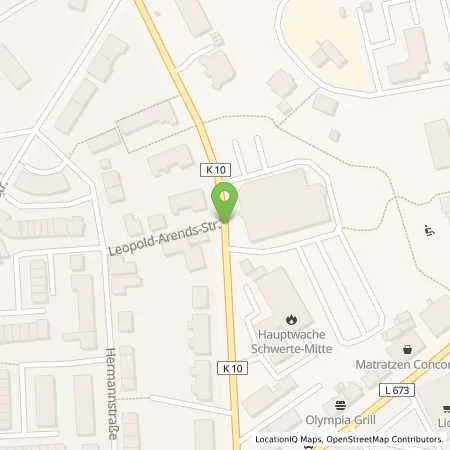 Standortübersicht der Tankstelle Stadtwerke Schwerte GmbH in 58239 Schwerte