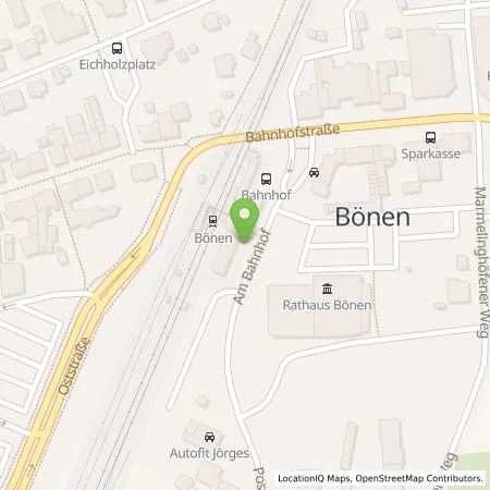 Standortübersicht der Tankstelle GSW Gemeinschaftsstadtwerke GmbH Kamen, Bönen, Bergkamen in 59199 Bönen