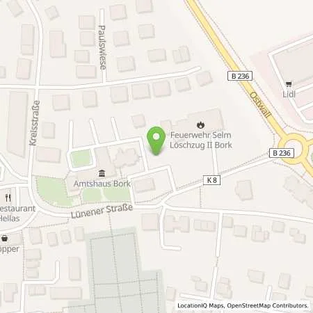 Standortübersicht der Tankstelle innogy SE in 59379 Selm