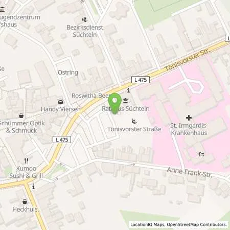 Standortübersicht der Tankstelle NEW Niederrhein Energie und Wasser GmbH in 41749 Viersen