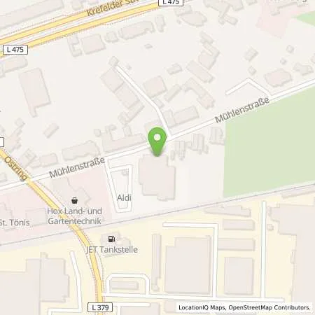 Standortübersicht der Tankstelle ALDI SÜD in 47918 Tönisvorst
