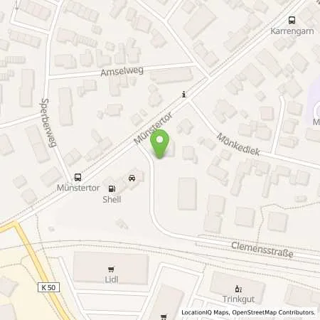 Standortübersicht der Tankstelle Stadtwerke Ostmünsterland GmbH & Co. KG in 48291 Telgte