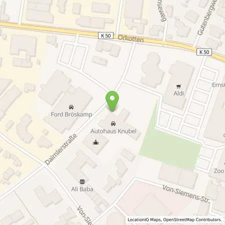 Standortübersicht der Tankstelle Autohaus Knubel in 48291 Telgte