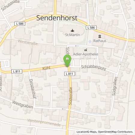 Standortübersicht der Tankstelle innogy eMobility Solutions GmbH in 48324 Sendenhorst