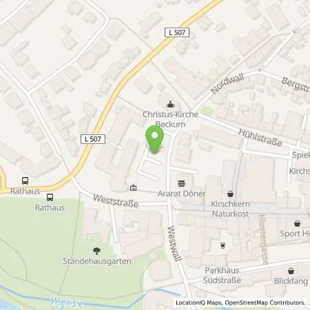 Standortübersicht der Tankstelle Energieversorgung Beckum GmbH & Co.KG in 59269 Beckum