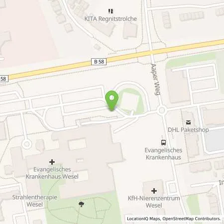 Standortübersicht der Tankstelle Stadtwerke Wesel GmbH in 46485 Wesel