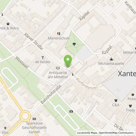 Standortübersicht der Tankstelle innogy eMobility Solutions GmbH in 46509 Xanten