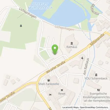 Standortübersicht der Tankstelle innogy eMobility Solutions GmbH in 46514 Schermbeck