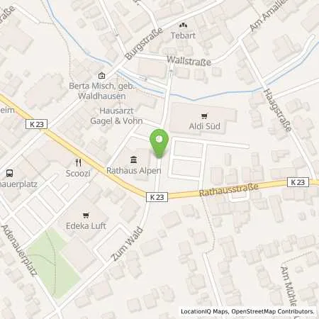 Standortübersicht der Tankstelle innogy SE in 46519 Alpen