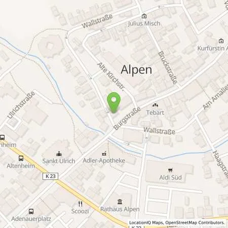 Standortübersicht der Tankstelle innogy eMobility Solutions GmbH in 46519 Alpen