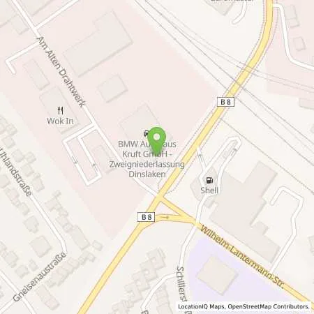 Standortübersicht der Tankstelle Riedel Automobile GmbH in 46535 Dinslaken