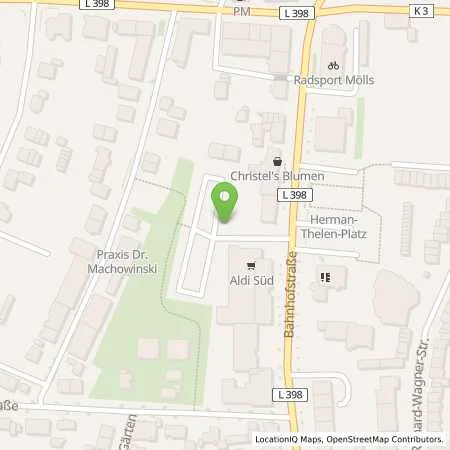 Standortübersicht der Tankstelle ALDI SÜD in 47447 Moers