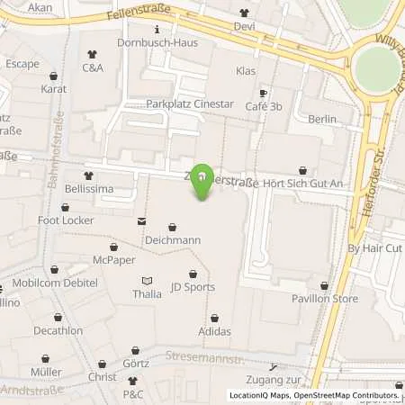 Standortübersicht der Tankstelle symCharge GmbH in 33602 Bielefeld