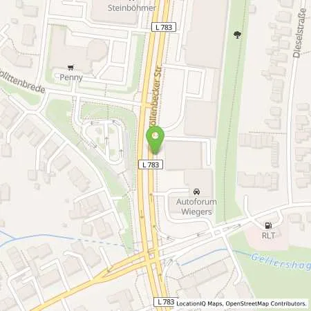 Standortübersicht der Tankstelle Stadtwerke Bielefeld in 33613 Bielefeld