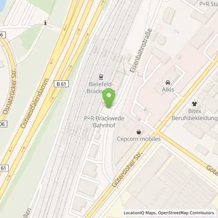 Standortübersicht der Tankstelle Stadtwerke Bielefeld in 33647 Bielefeld