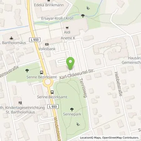 Standortübersicht der Tankstelle Stadtwerke Bielefeld in 33659 Bielefeld