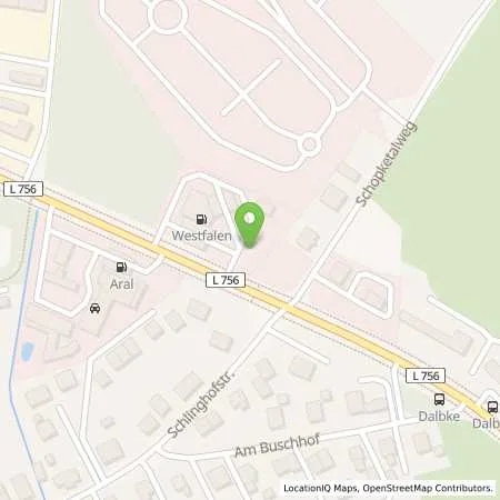 Standortübersicht der Tankstelle innogy eMobility Solutions GmbH in 33689 Bielefeld