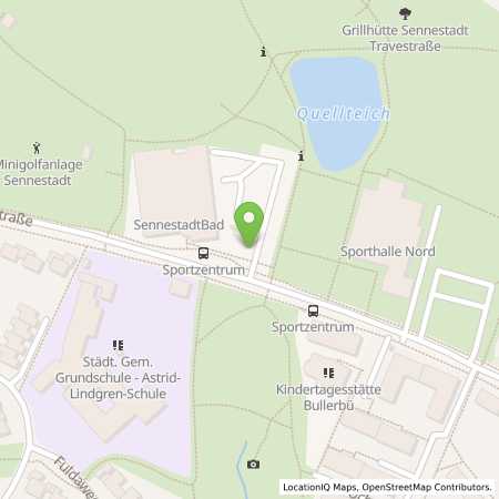 Standortübersicht der Strom (Elektro) Tankstelle: Stadtwerke Bielefeld in 33689, Bielefeld