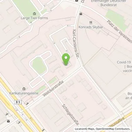 Standortübersicht der Tankstelle SWB Energie- und Wasserversorgung Bonn/Rhein-Sieg in 53113 Bonn