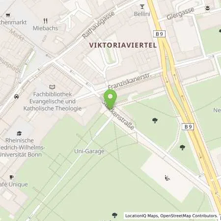Standortübersicht der Tankstelle SWB Energie- und Wasserversorgung Bonn/Rhein-Sieg in 53113 Bonn