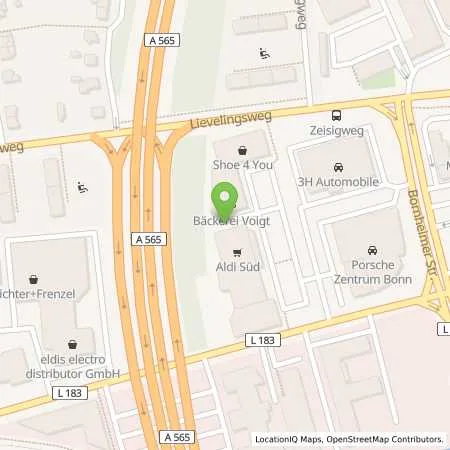 Standortübersicht der Tankstelle ALDI SÜD in 53119 Bonn (Nordstadt)