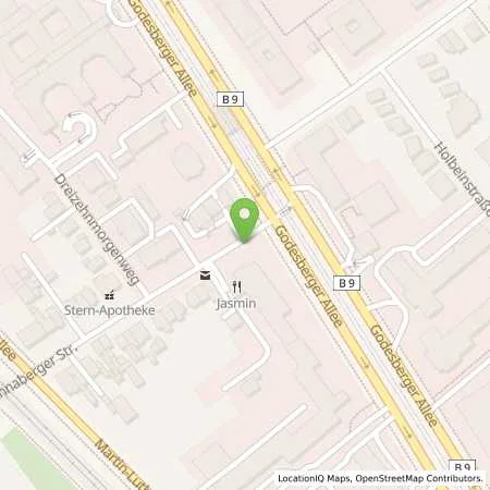 Standortübersicht der Tankstelle innogy eMobility Solutions GmbH in 53175 Bonn