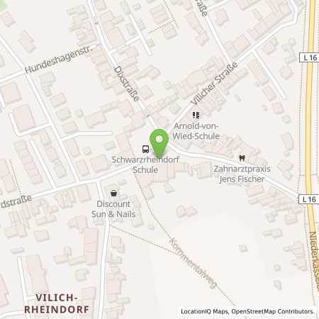 Standortübersicht der Strom (Elektro) Tankstelle: SWB Energie- und Wasserversorgung Bonn/Rhein-Sieg in 53225, Bonn