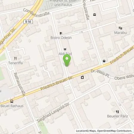 Standortübersicht der Tankstelle SWB Energie- und Wasserversorgung Bonn/Rhein-Sieg in 53225 Bonn