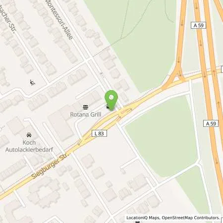 Standortübersicht der Tankstelle SWB Energie- und Wasserversorgung Bonn/Rhein-Sieg in 53229 Bonn