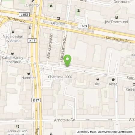 Standortübersicht der Tankstelle innogy eMobility Solutions GmbH in 44135 Dortmund