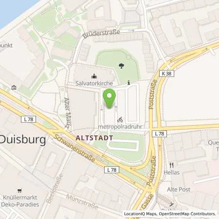 Standortübersicht der Tankstelle Stadtwerke Duisburg AG in 47051 Duisburg