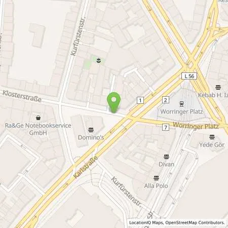 Standortübersicht der Tankstelle Stadtwerke Düsseldorf AG in 40210 Düsseldorf